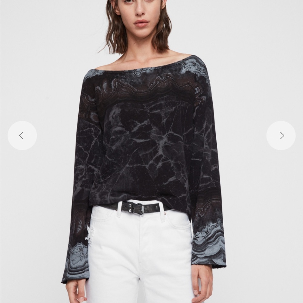 All Saints Marble Senia Sweatshirt size small
